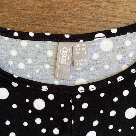 ASOS - Tea Dress - Black and White Polka Dot - US 8 - Picture 4 of 4